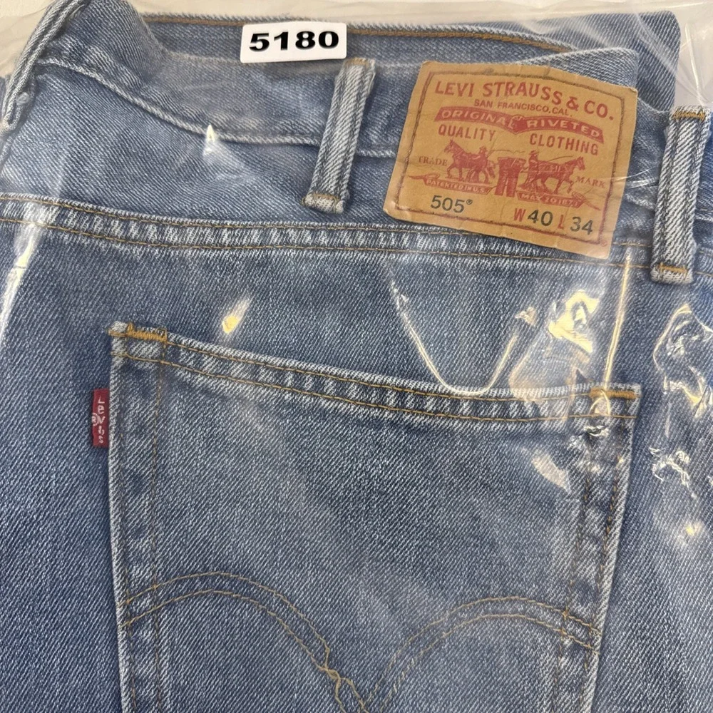 JEANS STRAIGHT LEG Levi's 505 Men's 40X34 Blue Medium Wash